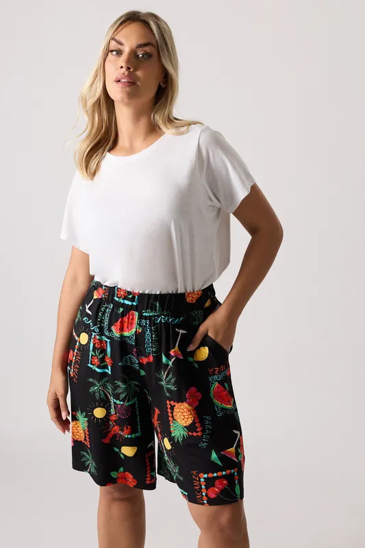 Summer Postcard Print Shorts - Yours