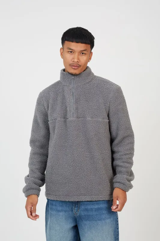Quarter Zip Sherpa Jumper - Brave Soul