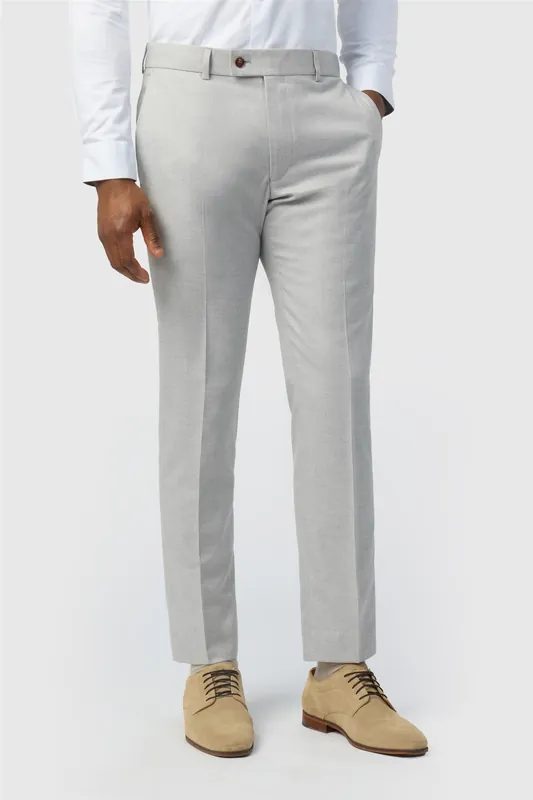 Flat Fronted Slim Fit Suit Trousers - Antique Rogue