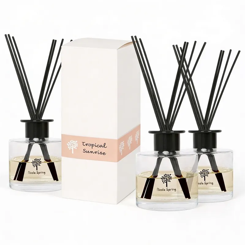 200ml Tropical Sunrise Reed Diffusers - Pack of 3 - Fruity Scent