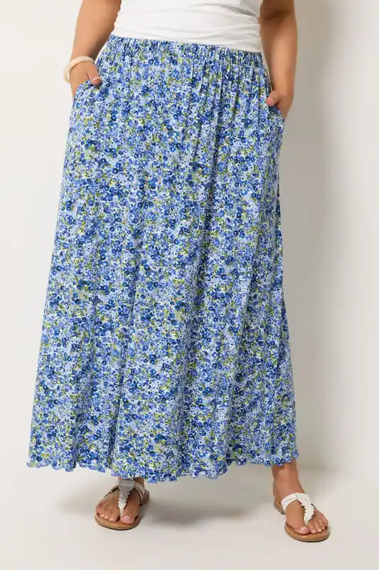 Floral Print Maxi Skirt - Yours