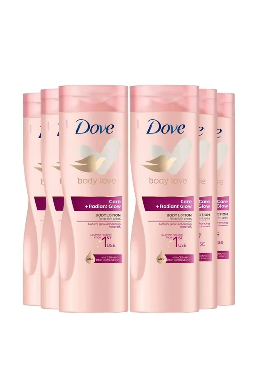 Love Care + Radiant Glow 'Body Lotion' 400ml,6pk - Dove