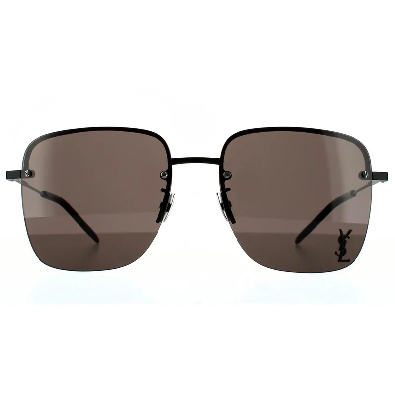 Square Black Grey Sunglasses - Saint Laurent