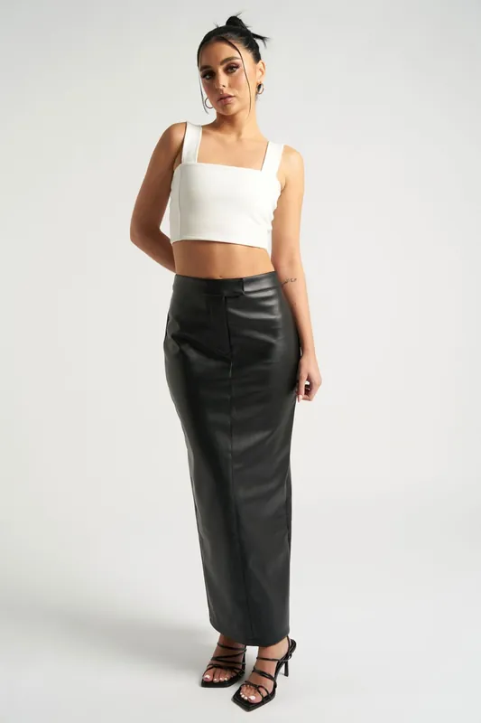 Maxi PU Skirt - Urban Bliss