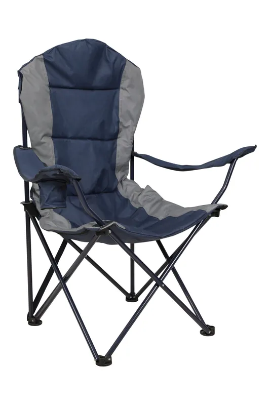 'Deluxe' Padded Compact Foldable Durable Outdoor Camping Chair - Mountain Warehouse