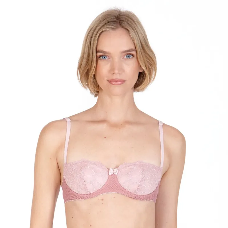 'Francesca' Non Wired Fixed Padding Balconette Bra - Little Women