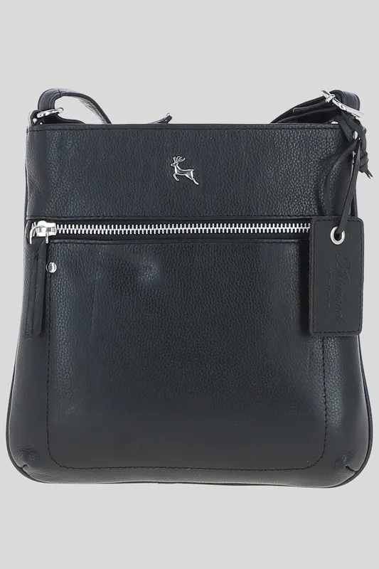 'Edinburgh' Real Leather Crossbody Bag - Ashwood Leather