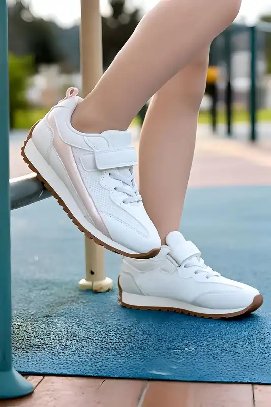 Lightweight Trainers with Mesh Panels and Hook & Loop Strap - Elle Sport
