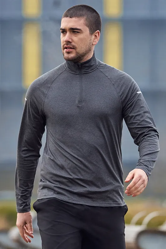 Echo Melange Midlayer Half Zip Cycling Gym Outdoor Sport - Mountain Warehouse