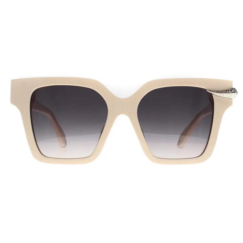 Square Shiny Beige Grey Gradient SRC002S Sunglasses - Roberto Cavalli