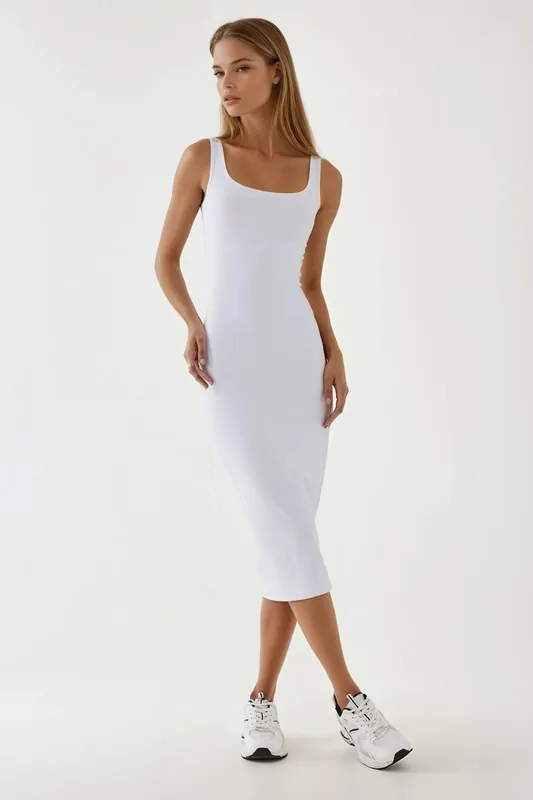 Textured Bodycon Midi Dress - Hiccup