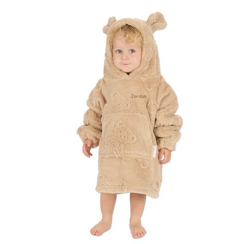 Personalised Teddy Clipped Sherpa Hoody - Lulabay