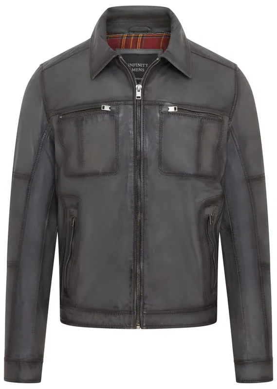 Classic Leather Biker Jacket - Bettles