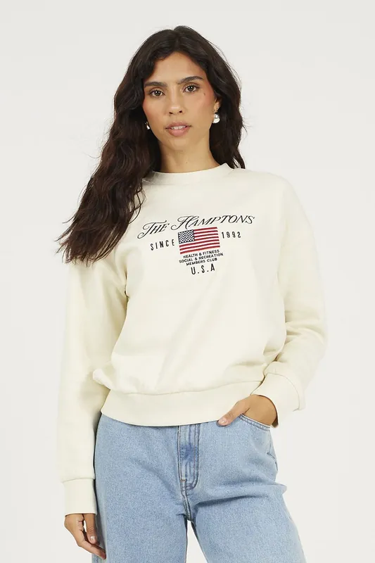 Crew Neck Embroidered Sweatshirt - Brave Soul