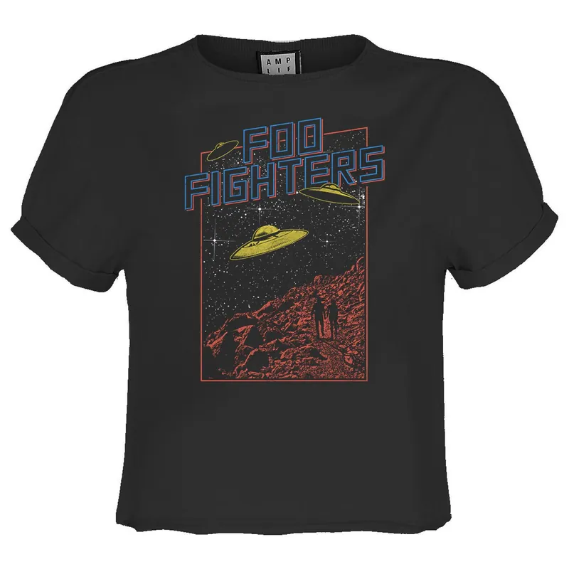 Flying Saucers Foo Fighters Crop Top - Amplified
