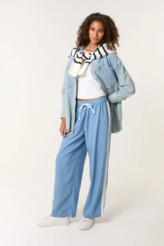 Blue Side Stripe Trouser - Blue Vanilla