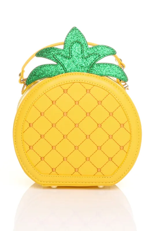 Novelty Fruit Pineapple Clutch Crossbody Canteen Bag - AJVANI