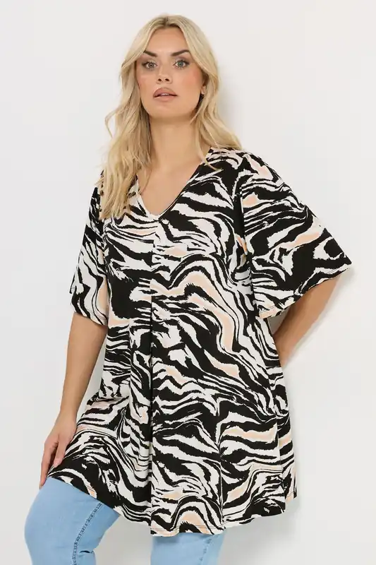 Zebra Pleat Front Top - Yours