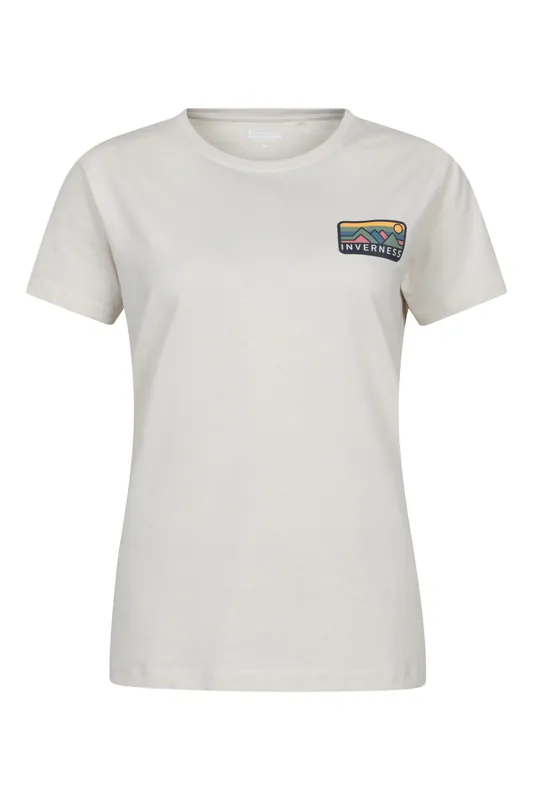Inverness' Lightweight 100% Cotton Casual Short Sleeve Graphic Tee - Mountain Warehouse