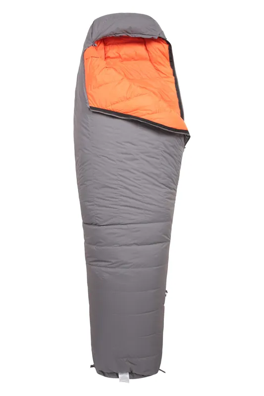 'Hiking 500' 2/3 Season Grey Duck Down Insulation Sleeping Bag - Mountain Warehouse