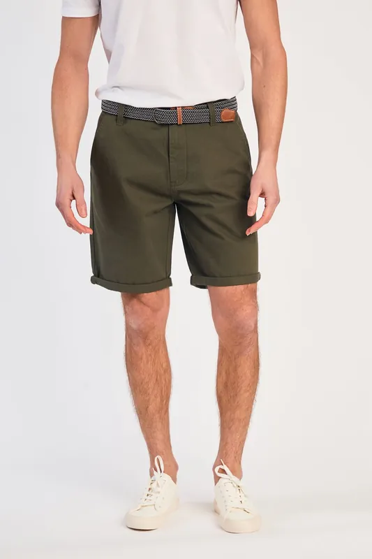 Cotton Belted Chino Shorts - Tokyo Laundry