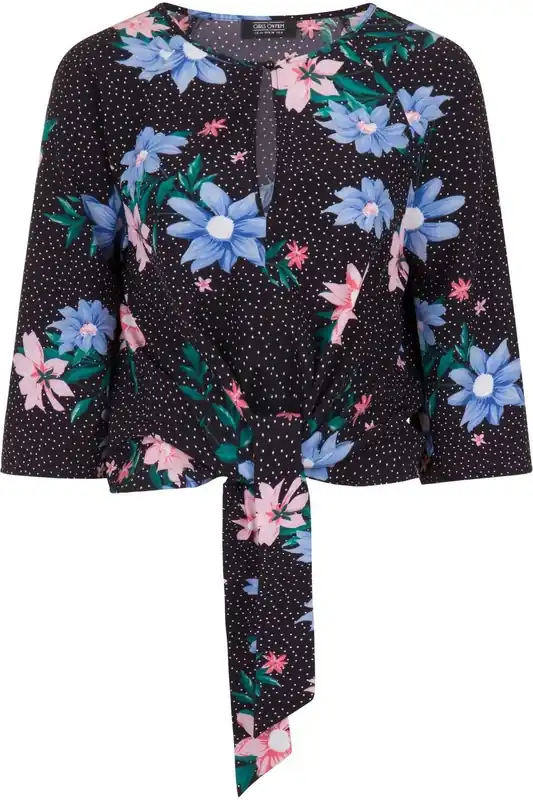 Lio Floral Tie Blouse - Girls On Film
