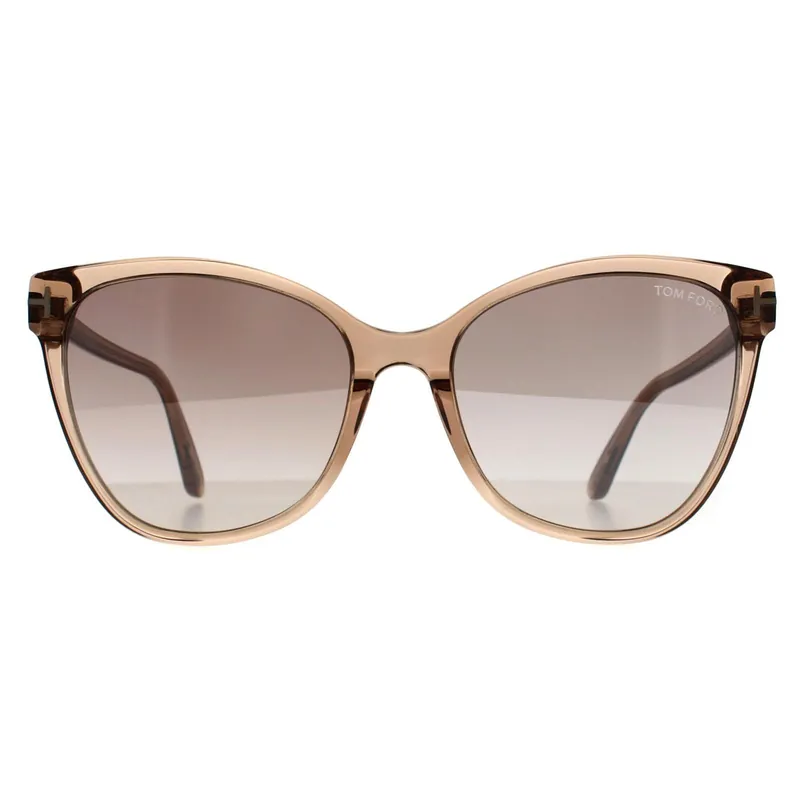 Cat Eye Shiny Light Brown Brown Mirror Ani FT0844 - Tom Ford