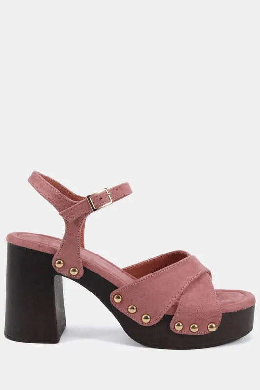 LUCIA Block Heel Two Part Clog Sandal - Novo