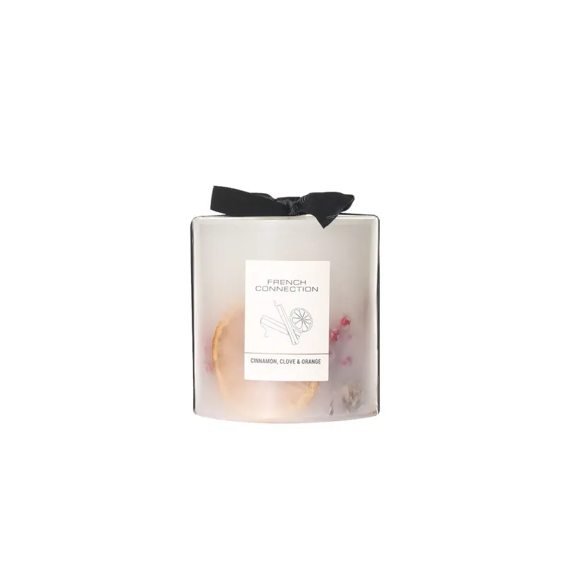 Festive Botanical Candle Cinnamon Clove & Orange 580g Single Wick - French Connection