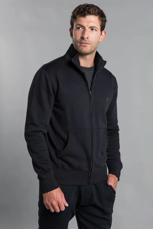 Cotton Blend Funnel Neck Zip Jumper - French Connection