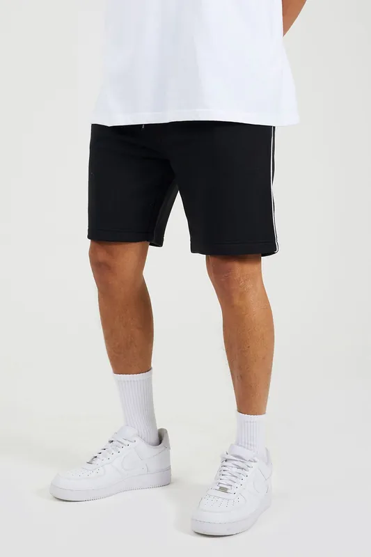 Side Stripe Drawstring Jersey Shorts - Brave Soul
