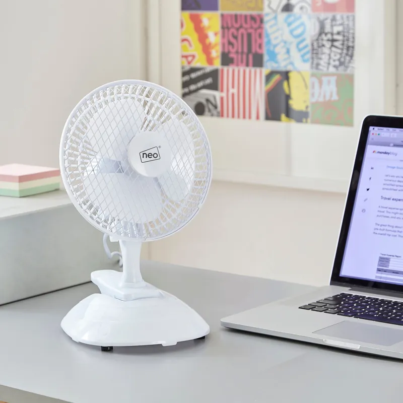 2 in 1 Mini Clip & Base Mount Desk Fan - Neo