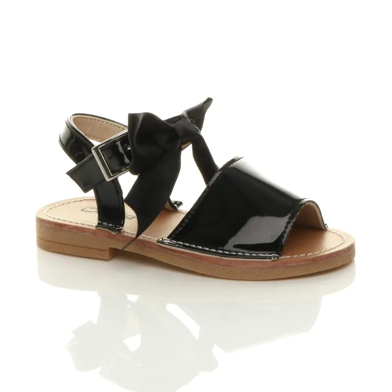 Flat Patent Menorcan Sandals - AJVANI
