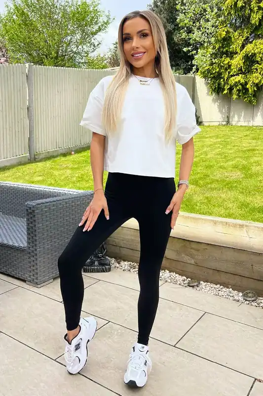 Black High Rise Active Leggings - AX Paris