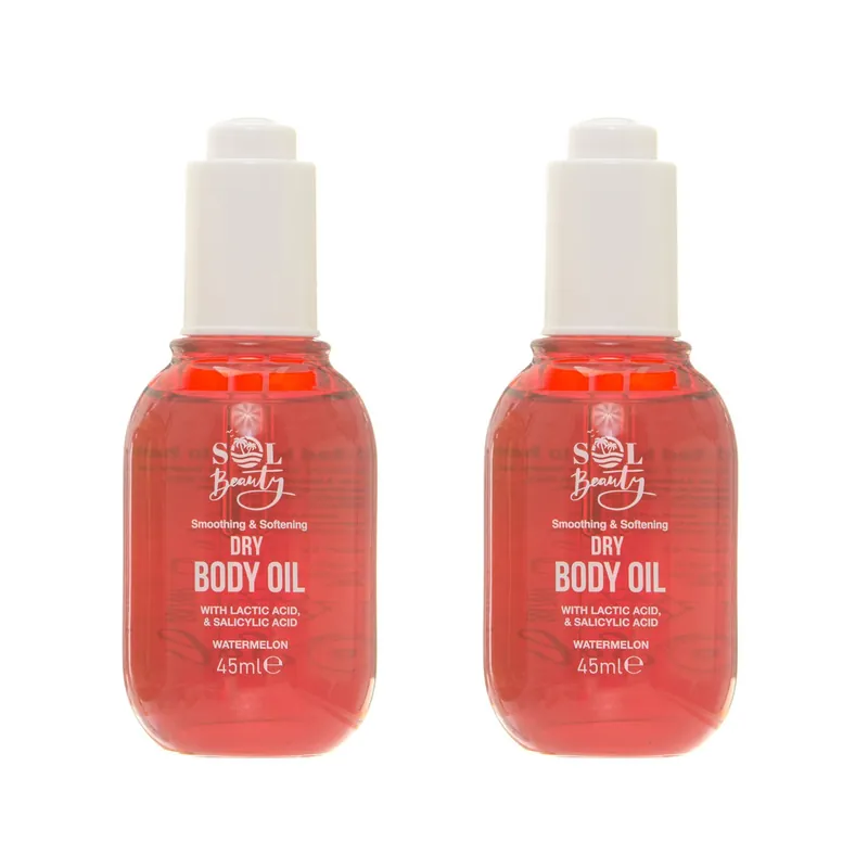 Dry Body Oil Watermelon Scent Helps Hydrate Soften Skin Vegan 45ml - SOL Beauty