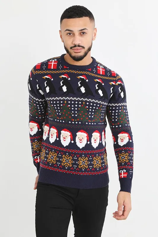 Crew Neck Fairisle Christmas Jumper - Brave Soul