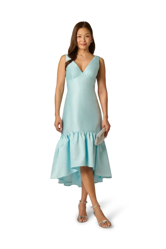 Tie Mikado Midi Dress - Adrianna Papell