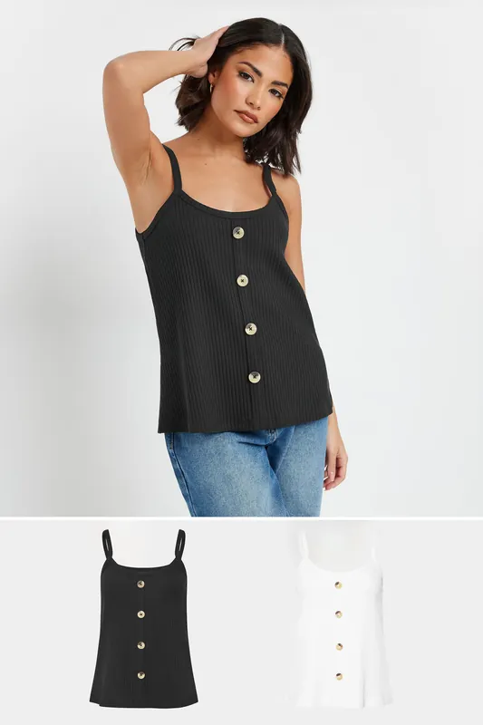 Petite 2 Pack Cami Vest Tops - PixieGirl