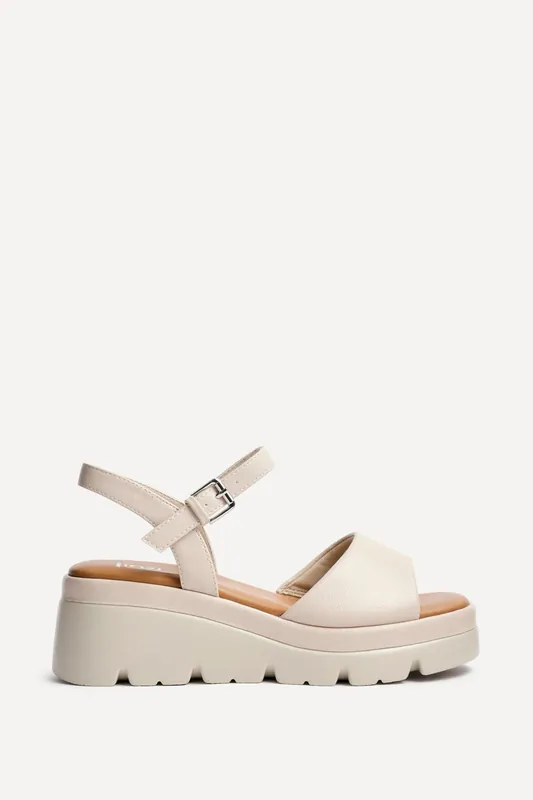 Nyla Nude Platform Cleated Sandals - Linzi