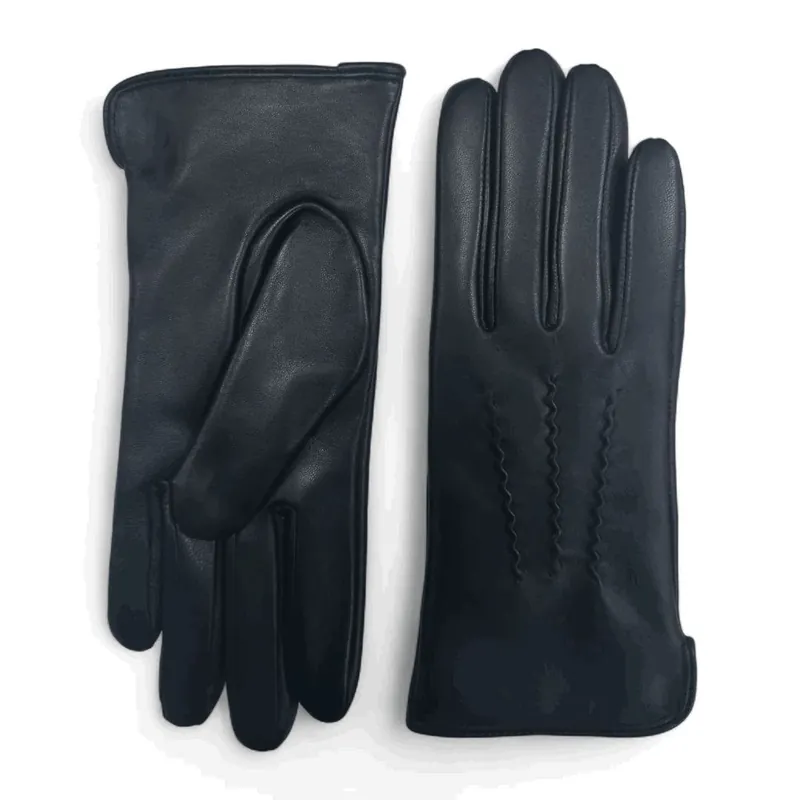 Leather Gloves Winter Warm Wool Lined Touchscreen - TruClothing