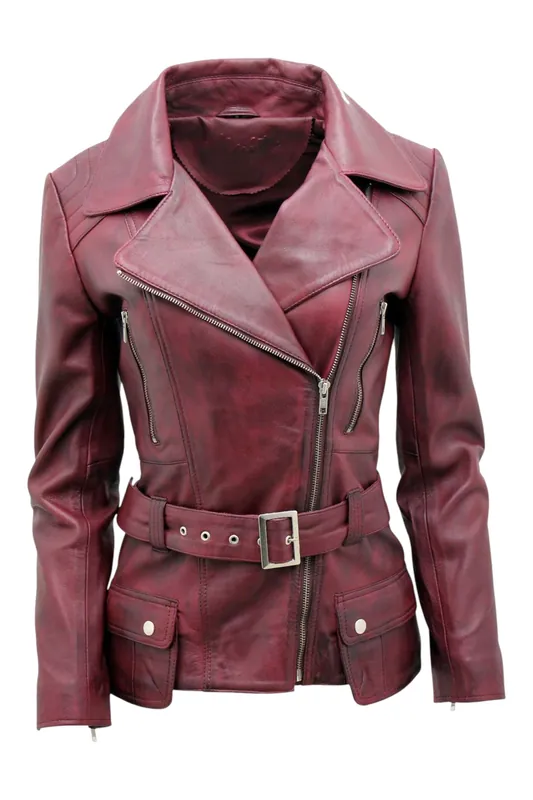 Long Leather Biker Cassic Jacket - Quito