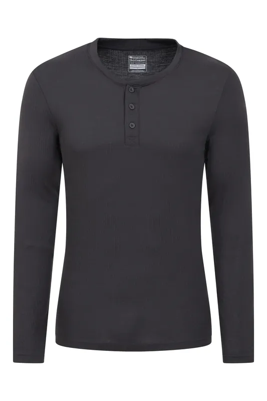 Talus' Long Sleeve Thermal Henley Top Soft Casual Quick Dry T-Shirt