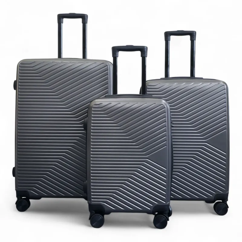 Hardshell Suitcase Robust 8 Wheel Luggage Cabin Case Bag - Infinity Leather
