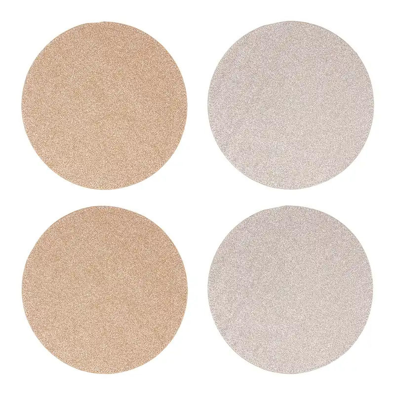 Reversible Glitter Place Settings Reversible Gold And Silver Glitter Placemats - Orsina