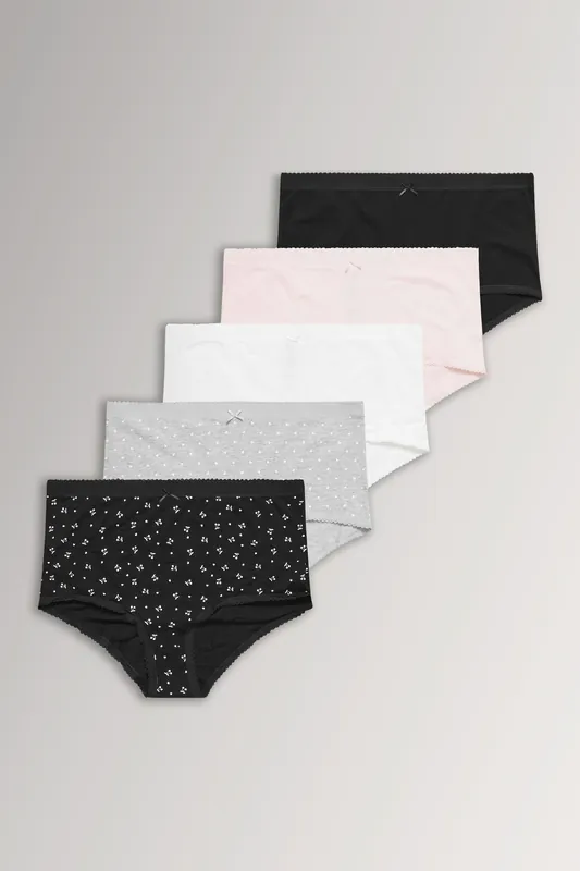 5 Pack Heart Full Briefs - Yours