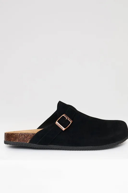 Faux Suede Mule Sandals - Threadbare