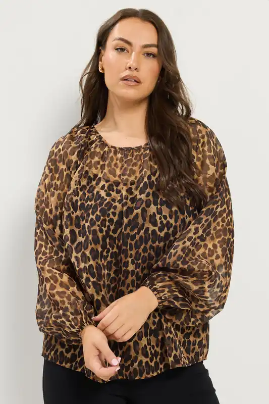 Leopard Chiffon Top - Yours