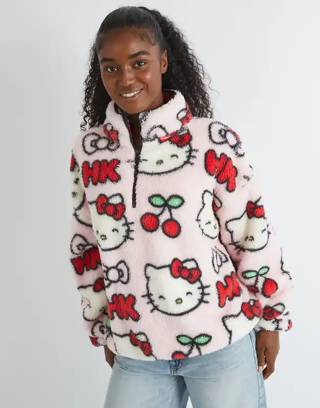 Hello Kitty Cherry Longline Fleece - SKINNYDIP