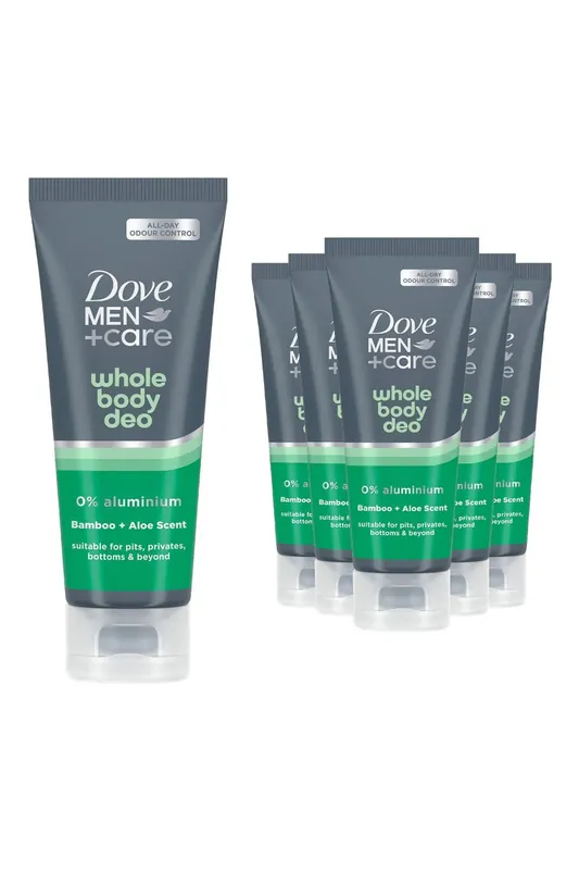 Men+Care Whole Body Deodorant Odour Control Cream Bamboo&Aloe 75ml,6pk - Dove