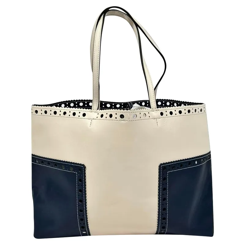Preloved Brogue Tote Bag in Multicolor Leather - Tory Burch